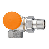 Automatyczny zawór termostatyczny z ogranicznikiem przepływu w technologii AFC, Eclipse DN 10, kąt.-nar. lewy