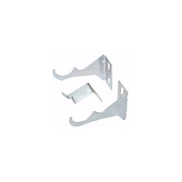 Komplet wsporników KFA Armatura, stal nierdzewna, kolor biały RAL9010 do grzejników