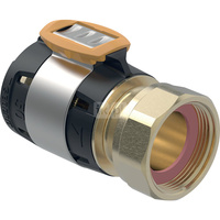 Złączka przejściowa GEBERIT FlowFit, brąz krzemowy bezołowiowy, 1 3/4'' x 50 mm (nakrętka x łącznik zaprasowywany)