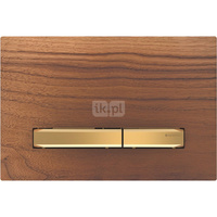 Przycisk uruchamiający Geberit Sigma50, przedni, amerykański orzech włoski, przyciski: mosiądz