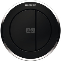 Pneumatyczny przycisk uruchamiający WC Geberit Typ 10, ręczny, podtynkowy, Sigma 8cm dwudzielny, czarny-chrom