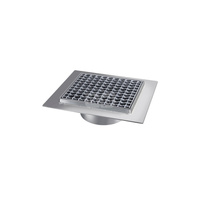 Nasada ze stali nierdzewnej, z rusztem kratowym 290x290 z zgrzewanym kołnierzem, system 200