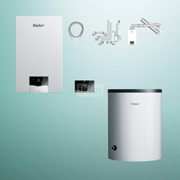 Pakiet - Kocioł gazowy jednofunkcyjny VAILLANT ecoTEC plus VC 30CS/1-5 kondensacyjny wiszący 3.9-33.3 kW+ Zestaw powietrzno-spalinowy + Regulator sensoCOMFORT 720 + Zasobnik c.w.u VIH R 120/6 B