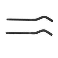 Komplet wieszaków do grzejnika z kołkiem rozporowym w kolorze  czarnym