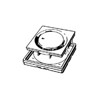 Advantix-ruszt Visign tworzywo sztuczne, nr wzoru 4921.8 L: 100 B: 100 H: 5 wykonanie: chromowane