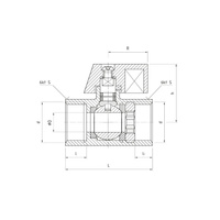 Zawór kulowy PERFEXIM 3021 mosiądz chromowany, PN16 1/2'' gw x gw, uchwyt: krótka dźwignia