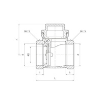 PHA-021 G3 WW PN10 Zawór zwrotny klapowy CuZn