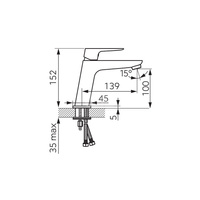 Bateria umywalkowa stojąca FERRO VITTO, chrom