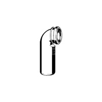 Łuk przyłączeniowy 90 st. PE, nr wzoru 3816 d1: 90 d2: 110 L1: 210 L2: 85 DN: 90