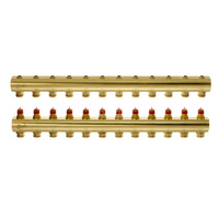 Rozdzielacz 12+12 Danfoss BIV, mosiądz