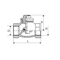 Zawór zwrotny, korpus żeliwny, ocynkowany 1 1/2"