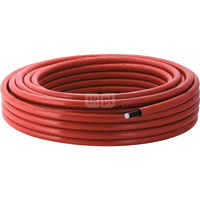 Rura PE-RT II/AL/PE-RT II GEBERIT Mepla 26 mm x 3 mm izolacja: 6 mm, izolacja kolor czerwony - kręgi 25m wielowarstwowa gładka