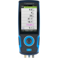 Sensor O2, CO/H2, pomiar ciągu kominowego, pomiar ciśnienia, analizator spalin AFRISO EUROLYZER S1 pro, bez drukarki, z walizką