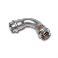 Łuk 90' SANHA NiroSan Press Industry, stal nierdzewna, 35 mm (zw x zw)