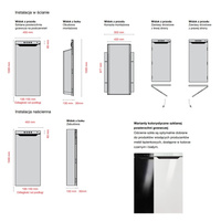 Grzejnik elektryczny ZEHNDER Zenia 1000 x 450 mm, kolor biały, moc 1000 W