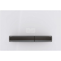 Przycisk uruchamiający Geberit Sigma50, przedni, biały, przyciski: czarny chrom