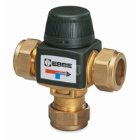 Zawór regulacyjny termostatyczny do wody ciepłej ESBE VTA313 CPF22 DN20-1,5 mosiądz pierścień zaciskowy, DN 20, zakres temp. 30-70'C, Kvs 1.5 m3/h