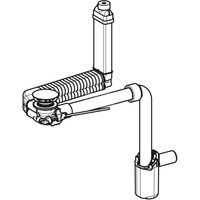 Odpływ umywalkowy Geberit Clou, model oszczędzający przestrzeń, uruchamiany za pomocą dźwigni, z pokrywą odpływu, d40