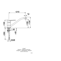 Bateria zlewozmywakowa stojąca KFA Armatura LEONIT, obrot. wylewka, kolor chrom, mosiądz