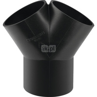 Trójnik GEBERIT HDPE 60' polietylen 75 mm x 63 mm x 63 mm (sw x sw x sw)