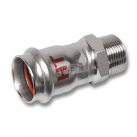 Nypel SANHA NiroSan Press Industry, stal nierdzewna, 18 mm x 3/4'' (zw x GZ)