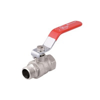 Zawór kulowy PERFEXIM PHA-003 mosiądz niklowany, PN30 3/4'' gz x gw, uchwyt: dźwignia (niebieski)