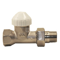 TVD - grzejnikowy zawór termostatyczny, prosty, z nastawa wstepna, 1/2", niklowany