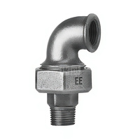 Śrubunek kątowy 90' ODLEWNIA ZAWIERCIE UA2/11oru/97oru żeliwo (ocynk) 3/8'' (GW x GZ), z uszczelką