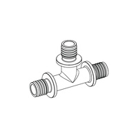 Trójnik TECE flex redukcja 90' mosiądz 16 mm x 20 mm x 16 mm (kw x kw x kw)