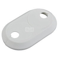 Rozeta podwójna FERRO do rury 18 mm, mosiądz, kolor: biały