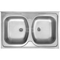 Deante Tango Zlewozmywak 2-komorowy bez ociekacza