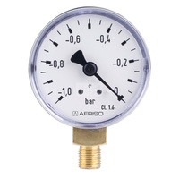 Manometr z rurką Bourdona AFRISO RF grzewczy 0/6 bar radialne G1/4B fi 50 mm, kl. 2.5%