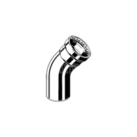 Łuk Megapress 45' VIEGA 4226.1XL Jednoczęściowy, stal (Cynk/nikiel) / stal, 3'' (kw x mz) z uszczelką