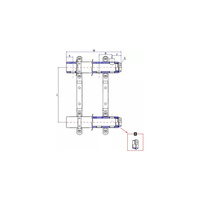 Rozdzielacz ogrzewania RUMET EKO45A 5 obwodowy
