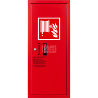 Hydrant DN25 zawieszany boczny, wąż 20m, zamek patent, RAL 3000 prawy