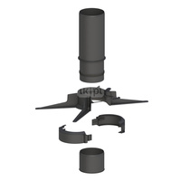 Rura końcowa fi80mm z zawiesiem