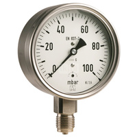 Manometr z rurką Bourdona AFRISO RF chemiczny 0/250 bar radialne G1/2B fi 100 mm, kl. 1,0%