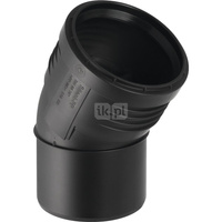 Kolano 30' GEBERIT Silent-PP, PP / PP, 40 mm, DN 40 mm x DN 40 (końcówka wciskowa x mufa wciskowa), (głębokość: 9 mm) z uszczelką