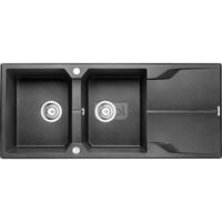 Deante Andante Zlewozmywak granitowy 2-komorowy z ociekaczem - grafitowy