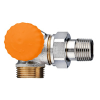 Automatyczny zawór termostatyczny z ogranicznikiem przepływu w technologii AFC, Eclipse DN15,G3/4,kąt.-nar.lewy