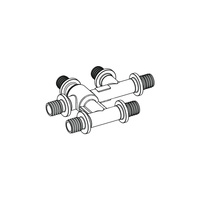 Trójnik TECE flex mosiądz niklowany 20 x 16 x 20 GZ