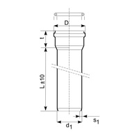 Rura kanalizacyjna zewnętrzna pvc-u MAGNAPLAST KGEL 110 x 1000 x 3.2 z kielichem lita pomarańczowa, klasa C - SN 8