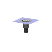 Wpust Ecoguss, DN100, odpł. pionowy, z nasadką Variofix i kratką szczel/ramą nierdz. 120x120