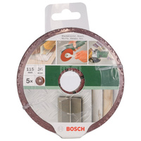 5-częściowy zestaw fibrowych tarcz ściernych do szlifierek kątowych, korund D = 115 mm, K = 36, 5 szt.