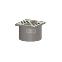 Nasada z ABS z kratką nierdz. 100 x100