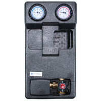 Grupa pompowa AFRISO PrimoTherm 180-2 DN25 3-WM-SM Vario GZ x GW 1 1/2'' x 1'', z zaworem mieszającym, z izolacją, z siłownikiem arm 343 proclick