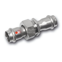 Śrubunek SANHA NiroTherm Industry trzyczęść., stal nierdzewna, 15 mm (zw x zw)