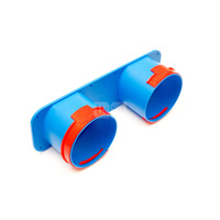 Króciec TopFlex przyłącza 2xDN90, 2 x pierścienie blokujące, antystatyczny