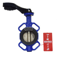 CONCEPT Przepustnica międzykołnierzowa z rączką CX125S, dysk nierdzewny