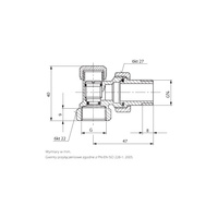 A.408 Zawór grzejnikowy odcinający kątowy 3/8"